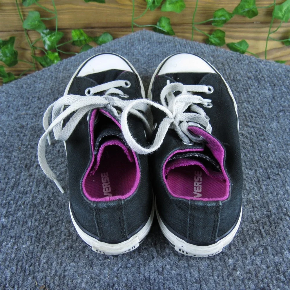 Converse Sneaker Low Top Dual Girl Y 1 Medium Athletic‎ Black Fabric Lace Up